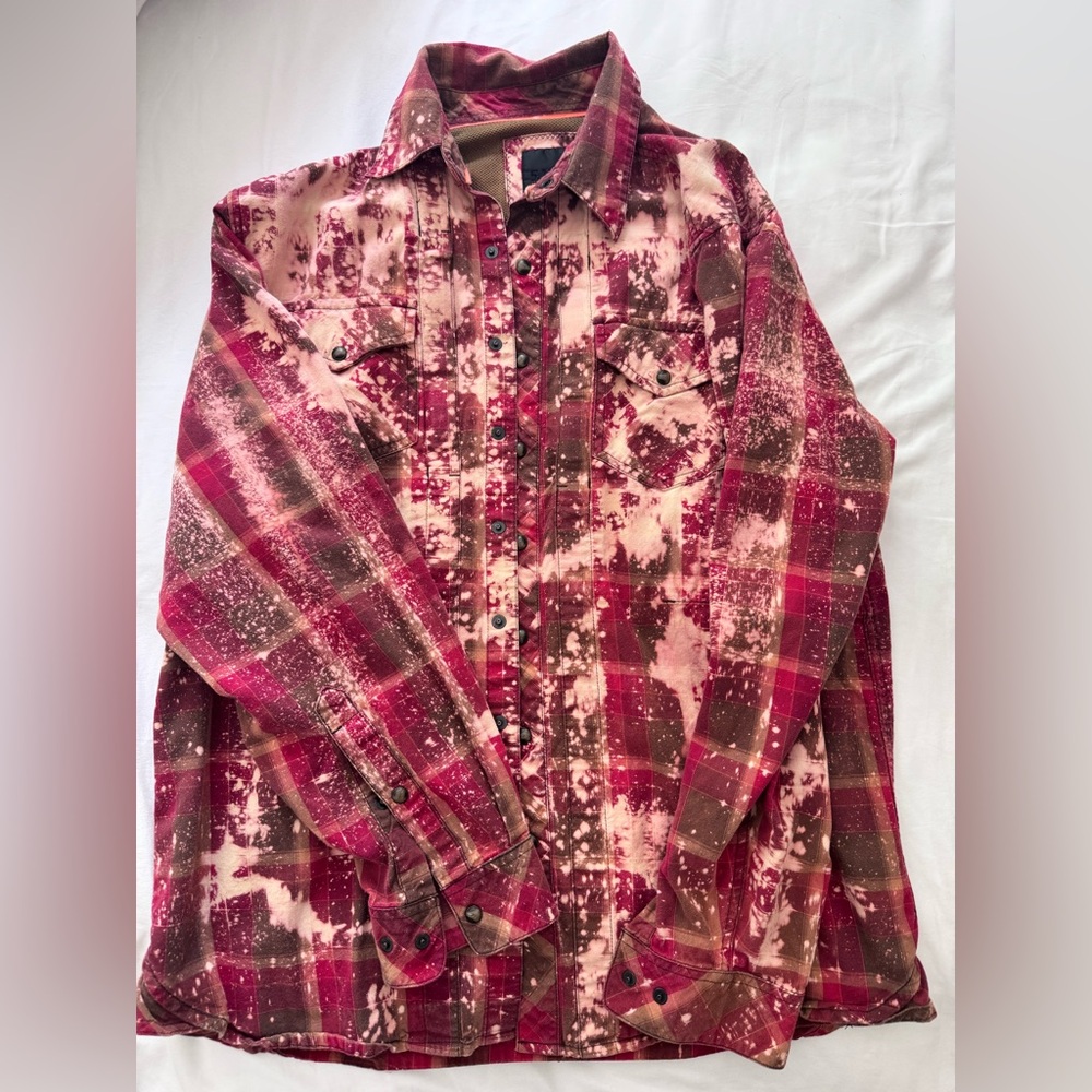 5.11 Tactical custom bleached Plaid Shirt